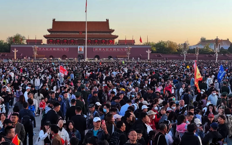 May Day Tiananmen Crowds