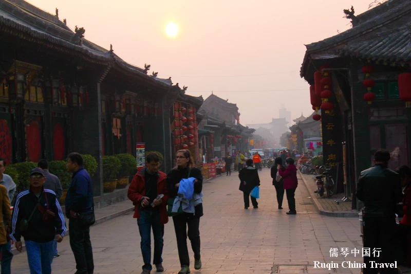 Pingyao Ancient City in sunset glow