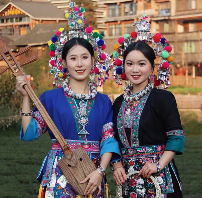 The Dong Women in traditional clothes