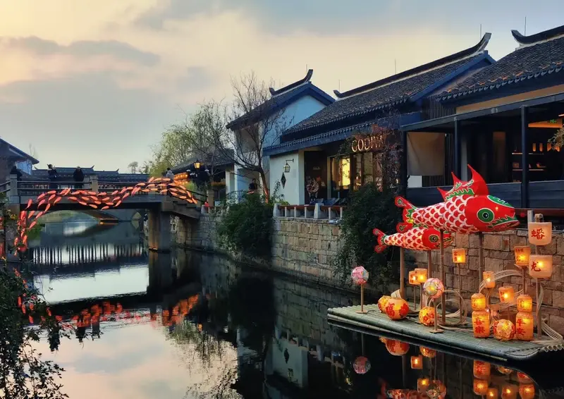 Panlong Ancient Town, one of the 6 Festive Ancient Towns in Shanghai