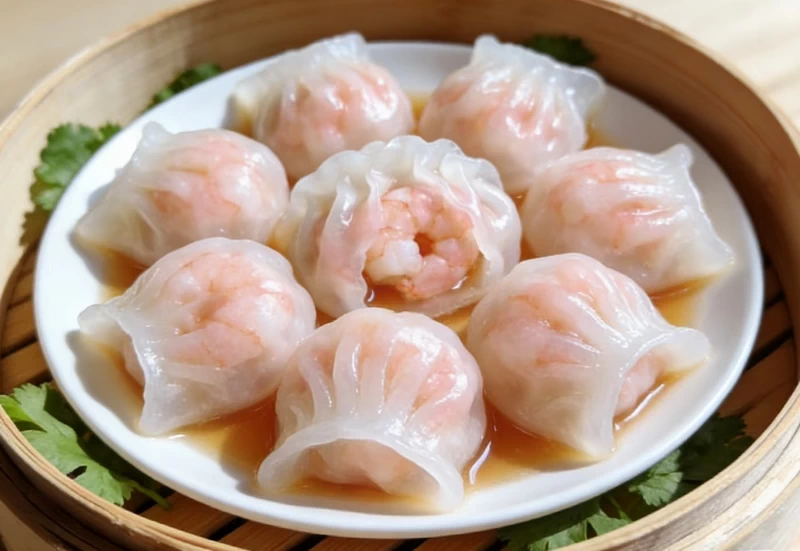 Succulent shrimp dumplings