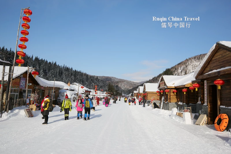 China snow town
