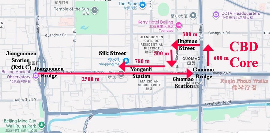 Beijing CBD Photo Walk Map