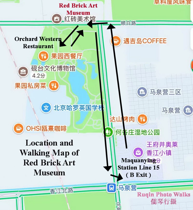 Location and Walking Map of Red Brick Art Museum