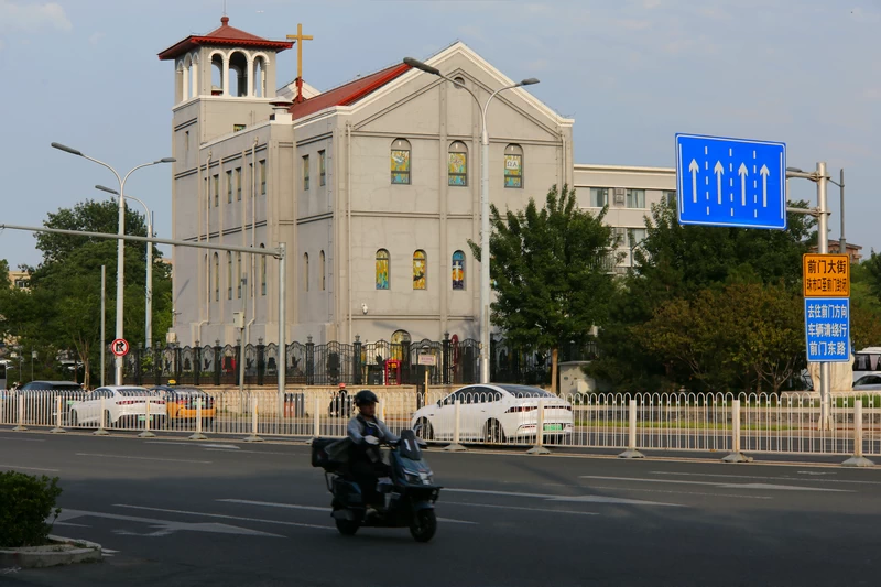 Zhushikou Church seen from its northwest