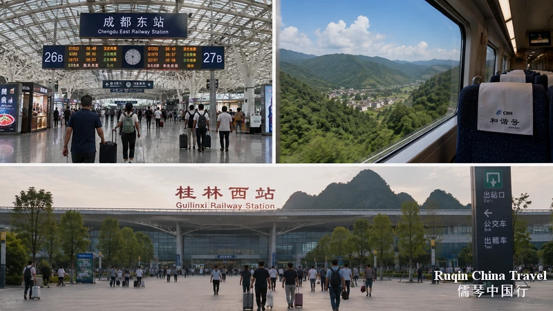 High-Speed Train: Chengdu → Guilin