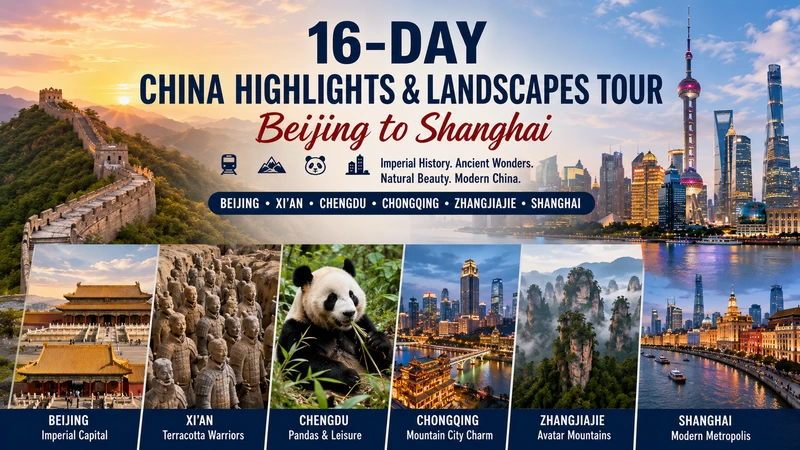 16-Day China Highlights & Landscapes Tour: Beijing to Shanghai