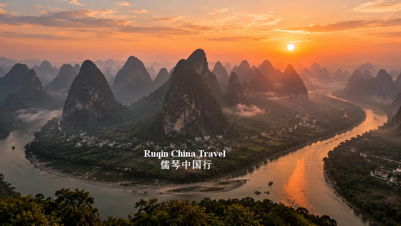 sunrise viewed from Xinggong Hill