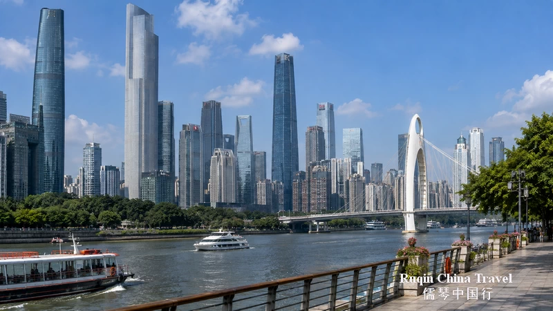 Move toward the modern city around Zhujiang New Townin Guangzhou