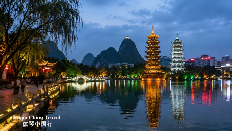walk around the Two Rivers and Four Lakes area in Guilin