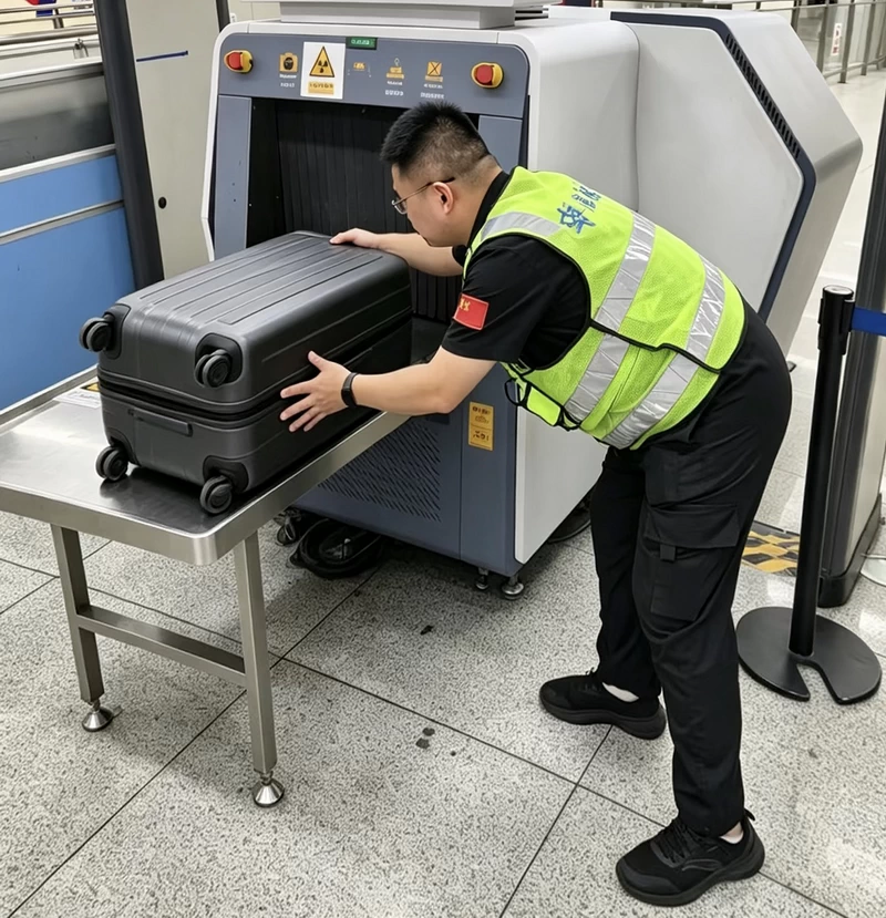 Every Bag Must Pass Through Security at Beijing Subway Station