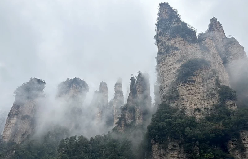 Yuanjiajie in a rainy day