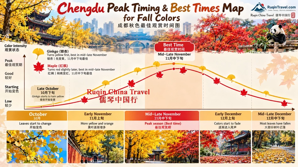 Chengdu Peak Timing & Best Times for Fall Colors