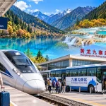 Chengdu to Jiuzhaigou & Huanglong: Train and Shuttle Map