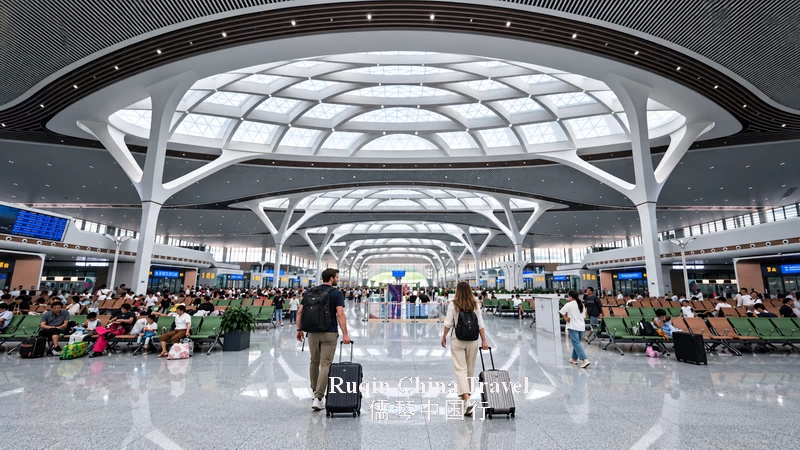 Chongqing East Railway Station’s departure hall