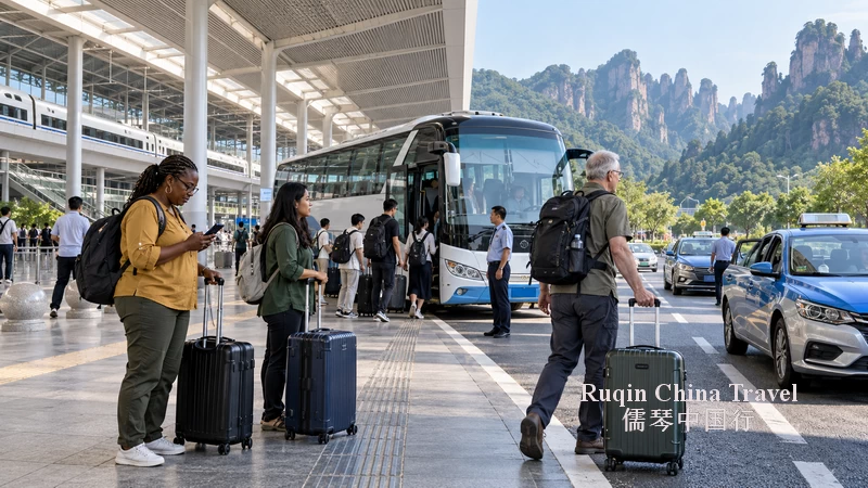 Zhangjiajie West Railway Station to Wulingyuan