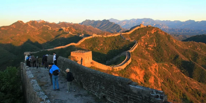 Jinshanlin Great Wall at sunset