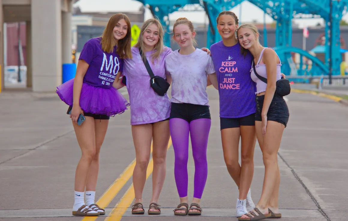 Girls in purple in Duluth