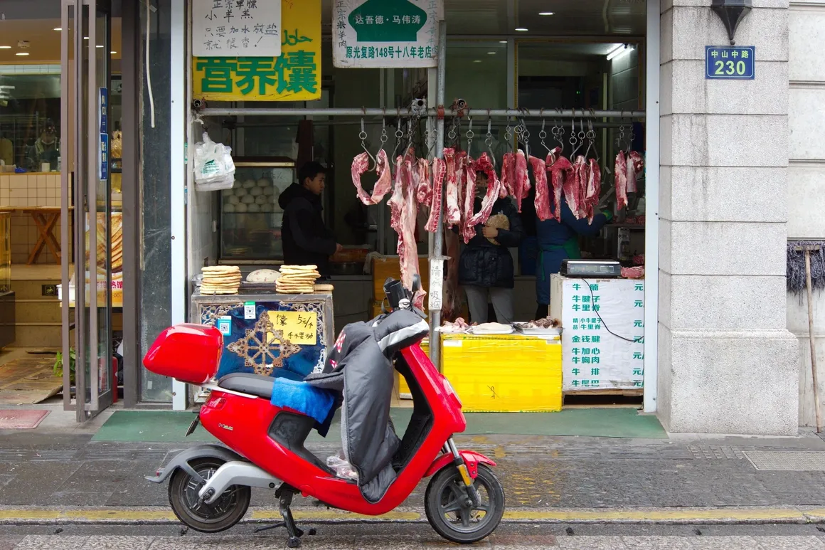 The cozy Muslim lamb butcher