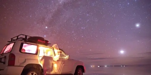 Milky Way over Uyuni salt Flat